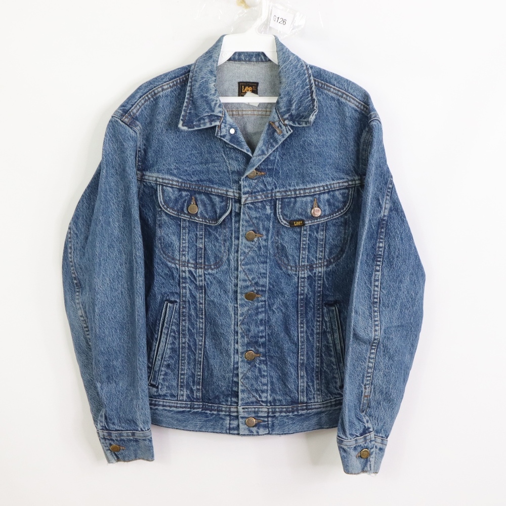 80s Lee Mar Mens Small Distressed Denim Jacket